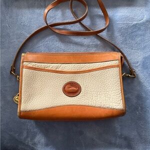 Dooney & Bourke Tan and Cream Crossbody Bag